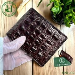 Ví nam phom ngang da lưng cá sấu cao cấp - VNL