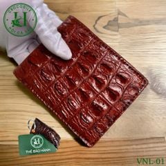 Ví nam phom ngang da lưng cá sấu cao cấp - VNL