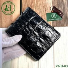 Ví nam phom ngang da đuôi cá sấu cao cấp - VND