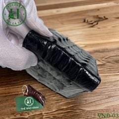 Ví nam phom ngang da đuôi cá sấu cao cấp - VND