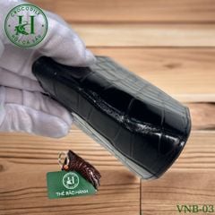 Ví nam phom ngang da bụng cá sấu cao cấp - VNB