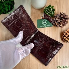 Ví nam phom ngang da bụng cá sấu cao cấp - VNB