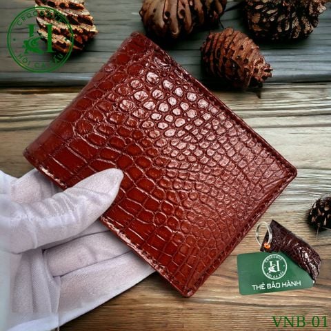 Ví nam phom ngang da bụng cá sấu cao cấp - VNB