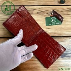 Ví nam phom ngang da bụng cá sấu cao cấp - VNB