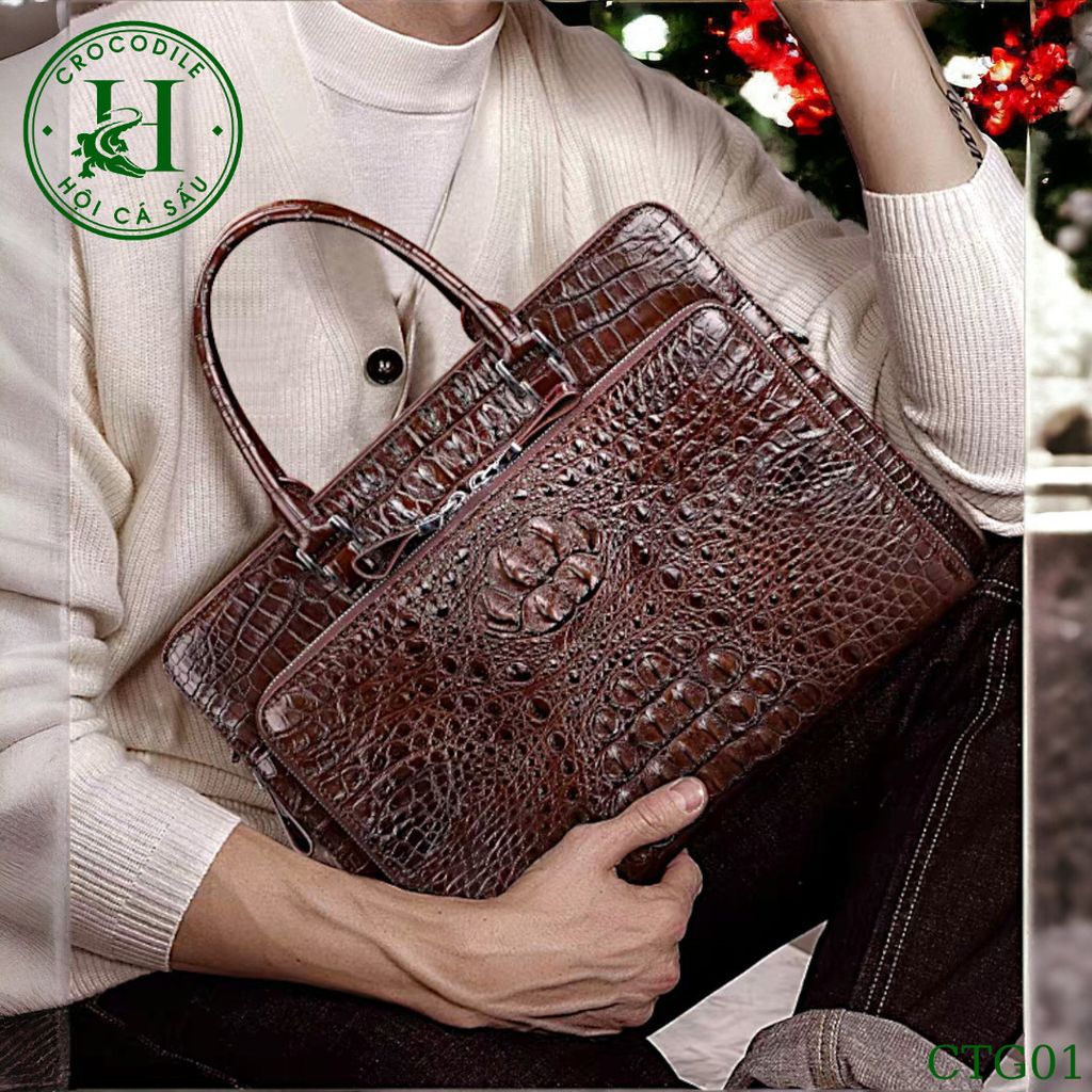 Cặp táp công sở da gù cá sấu cao cấp CTG01