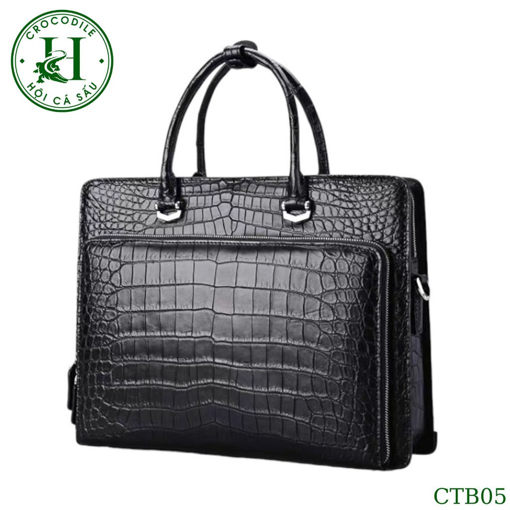 Cặp táp công sở da bụng cá sấu cao cấp CTB05