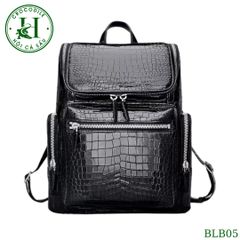 Balo da bụng cá sấu cao cấp BLB05