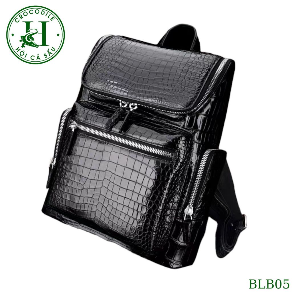 Balo da bụng cá sấu cao cấp BLB05