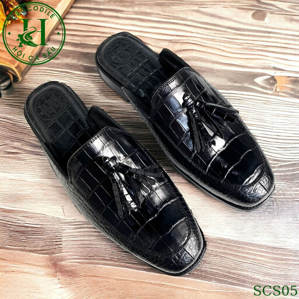 SCS05 – Giày sục da cá sấu thật thủ công | Thoải mái & đẳng cấp cho mùa hè