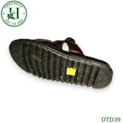 Dép quai kẹp đầu cá da cá sấu thủ công cao cấp, đế cao 3.5cm - DTD39