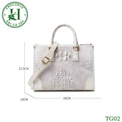 Túi nữ da gù cá sấu màu bạch tạng cao cấp TG02T