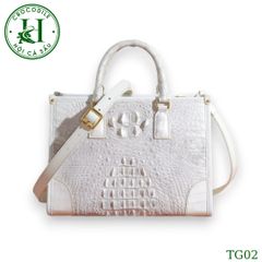 Túi nữ da gù cá sấu màu bạch tạng cao cấp TG02T