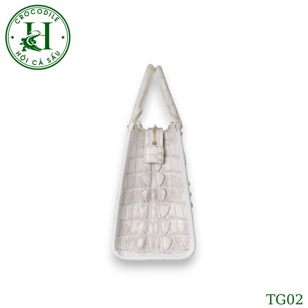 Túi nữ da gù cá sấu màu bạch tạng cao cấp TG02T