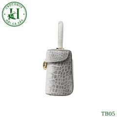 Túi nữ da bụng cá sấu bạch tạng bóng kính cao cấp TB05