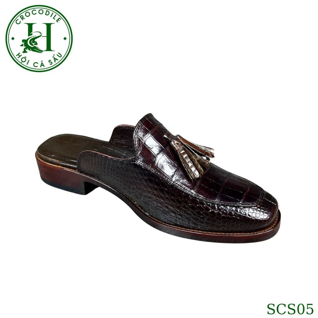 SCS05 – Giày sục da cá sấu thật thủ công | Thoải mái & đẳng cấp cho mùa hè
