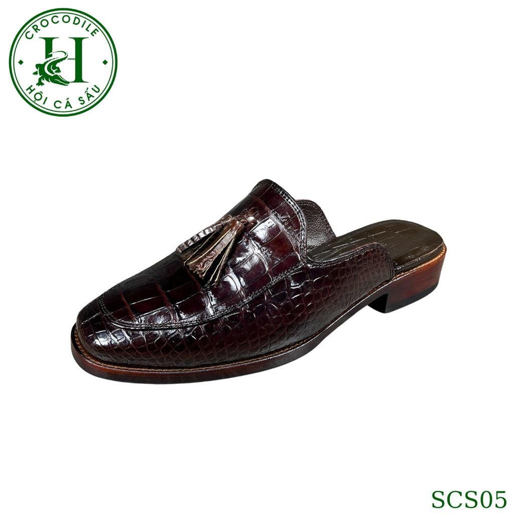 SCS05 – Giày sục da cá sấu thật thủ công | Thoải mái & đẳng cấp cho mùa hè