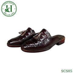 SCS05 – Giày sục da cá sấu thật thủ công | Thoải mái & đẳng cấp cho mùa hè