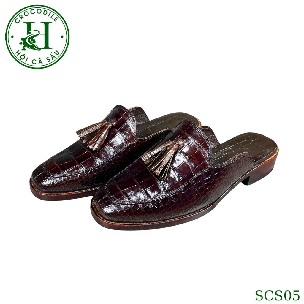SCS05 – Giày sục da cá sấu thật thủ công | Thoải mái & đẳng cấp cho mùa hè