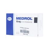 Thuốc Medrol 16mg Pfizer điều trị rối loạn nội tiết, kháng viêm, dị ứng (3 vỉ x 10 viên) 