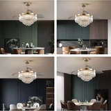 QUẠT TRẦN ĐÈN TRANG TRÍ PHA LÊ CAO CẤP iLOOK-Y4240 
