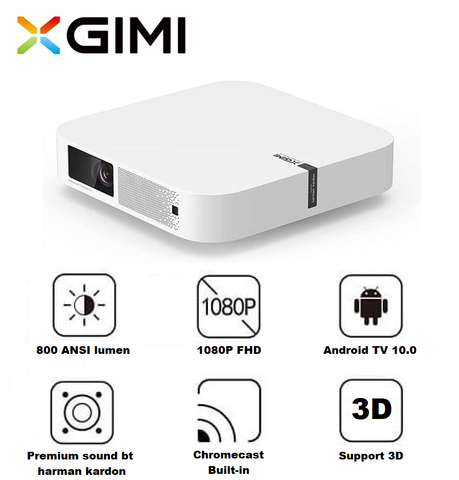 Máy chiếu Xgimi Elfin (Chính hãng VN) – Máy chiếu thông minh DLP, công nghệ 3D, độ sáng 800 Ansi, FullHD 1080p, tích hợp AdroidTV 10.0, dạng máy mini tiện cơ động du lịch, picnic, họp team