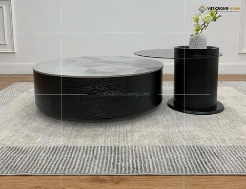 Bàn trà đôi mặt đá ceramic KE703D