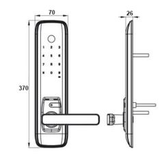 Khoá Vân Tay Chefs EH-A16SB Hợp Kim Nhôm