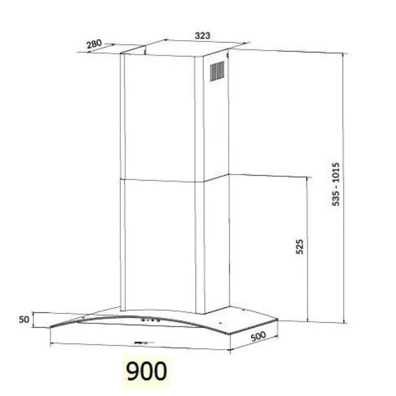 Máy hút mùi EUROSUN EH-90K32 ngang 90cm gắn tường