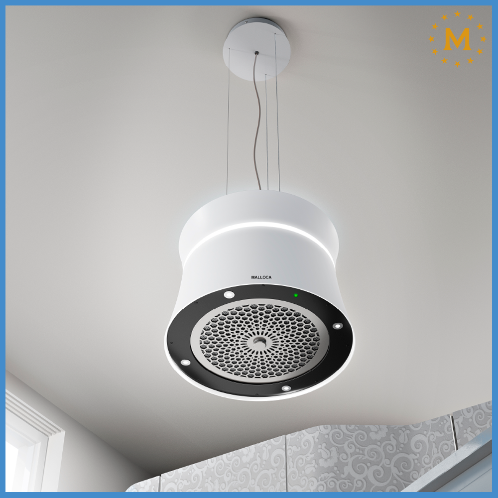 Máy Hút Mùi Malloca SOPHIE K-500W điều khiển remote 4 tốc độ Inox trắng