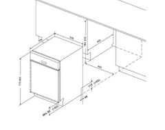 Máy rửa bát Eurosun SMK82EU87G dung tích chứa 15 bộ bát đĩa tích hợp 12 chương trình rửa