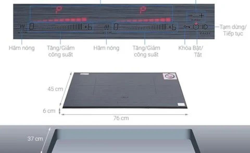 Bếp Từ Đôi Chef's EH-DIH888E Lắp Âm
