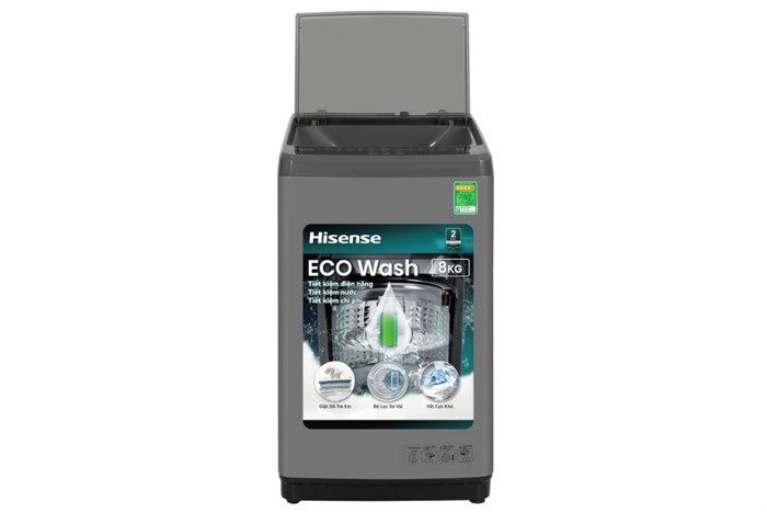 Máy giặt cửa trên Hisense 8Kg WTZQ8012UT