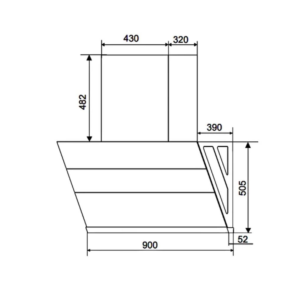 Máy hút mùi Hafele HC-H902WC gắn tường