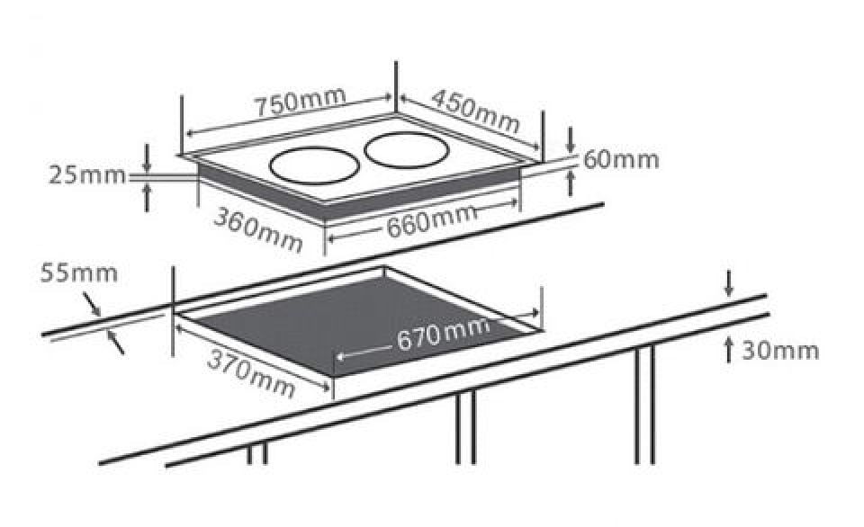 Bếp Từ Đôi Chefs EH-DIH888P 4000W