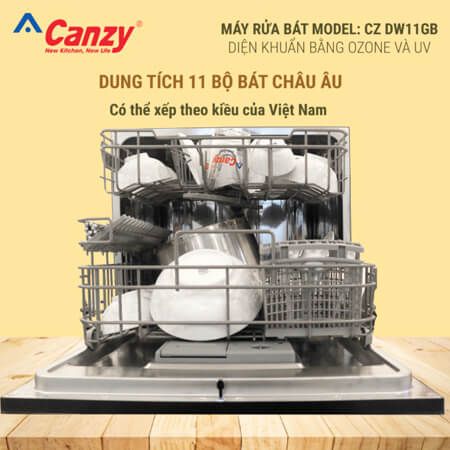 Máy Rửa Bát Canzy CZ DW11GB 8 Bộ