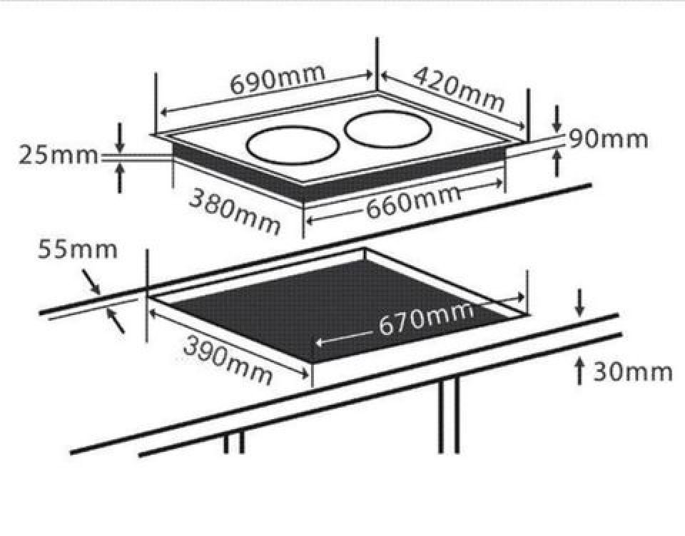 Bếp Đôi Hồng Ngoại Chef's EH-DIH/ MIX2000A 3400W