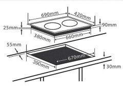 Bếp Đôi Hồng Ngoại Chef's EH-DIH/ MIX2000A 3400W