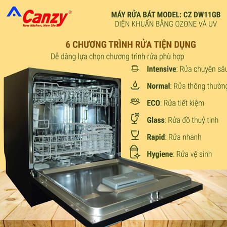 Máy Rửa Bát Canzy CZ DW11GB 8 Bộ
