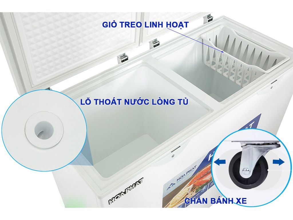 Tủ đông Hòa Phát 271 Lít HPF BN6271 / HCF 656S2N2