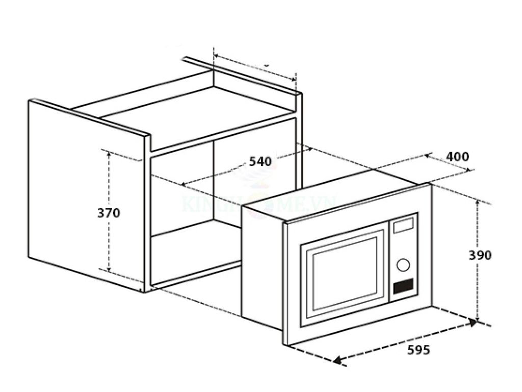 Lò Vi Sóng Chefs EH-MW801B 25 Lít Có Nướng