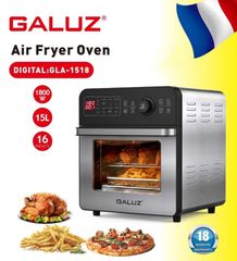 Nồi Chiên Không Dầu 15L Inox 1800w Galuz GLA-1518