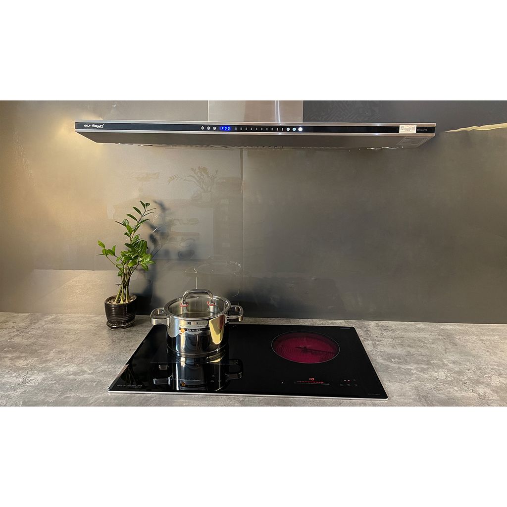 Bếp từ Eurosun EU-TE728Pro kính Schott Ceran 2 vùng nấu 12 công suất Inverter