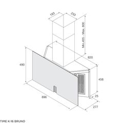 Máy Hút Mùi Malloca Time K-16 Bruno Áp Tường Ceramic cảm ứng chống giật