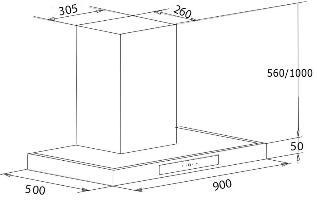 Máy Hút Mùi Chefs EH-R107E9D Inox Cao Cấp