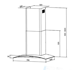 Máy hút mùi EUROSUN EH-70K32 ngang 70cm gắn tường