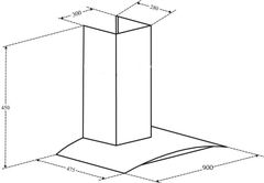 Máy Hút Mùi Kaff KF-GB983N Kính Cong