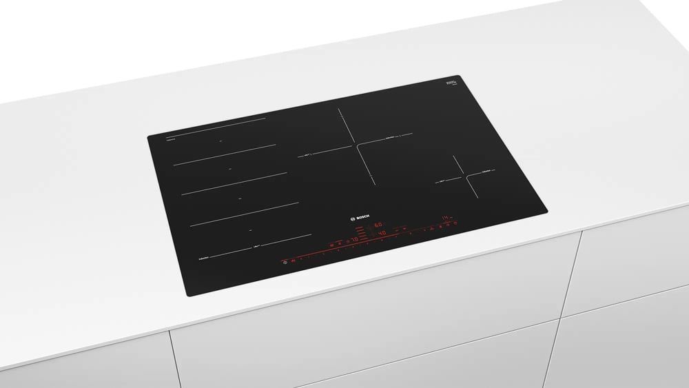 Bếp từ Bosch serie 8 PXE801DC1E đa điểm 4 vùng nấu 7400W