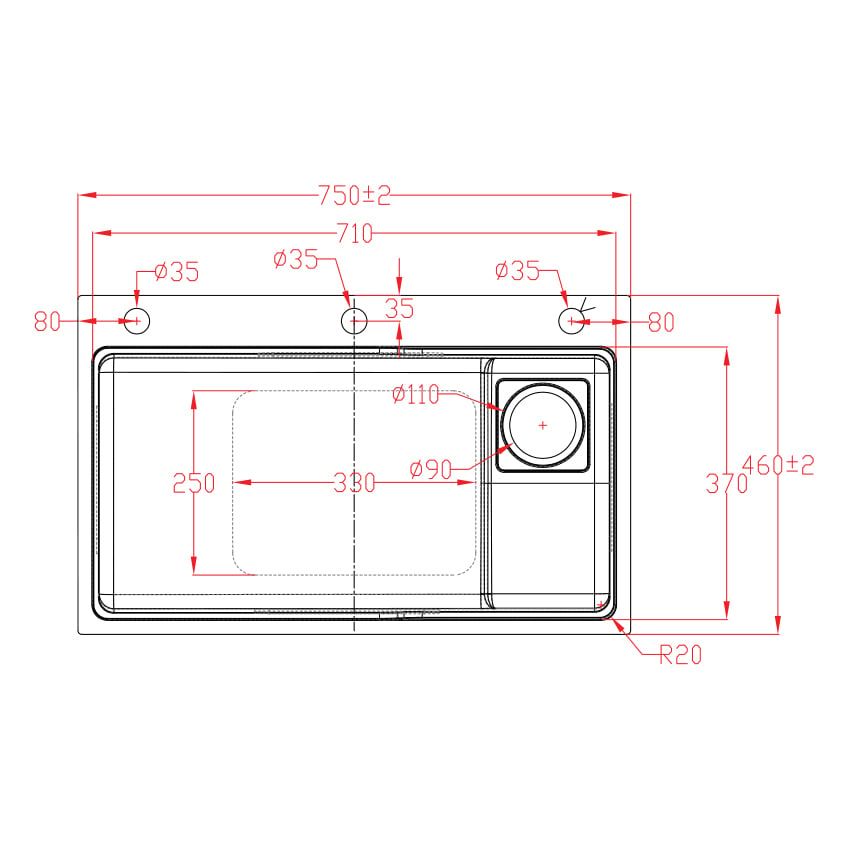 Chậu rửa bát FS 7546B01