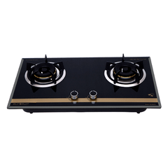 Bếp gas âm Eurosun EU-GA276S mặt kính cường lực chịu nhiệt dày 8mm vát 4 cạnh họng bếp được làm chất liệu Atimon