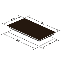 Bếp gas âm hồng ngoại Eurosun EU-GN08 mặt kính cường lực chịu nhiệt dày 8mm vát cạnh kiềng gang siêu bền chống trượt